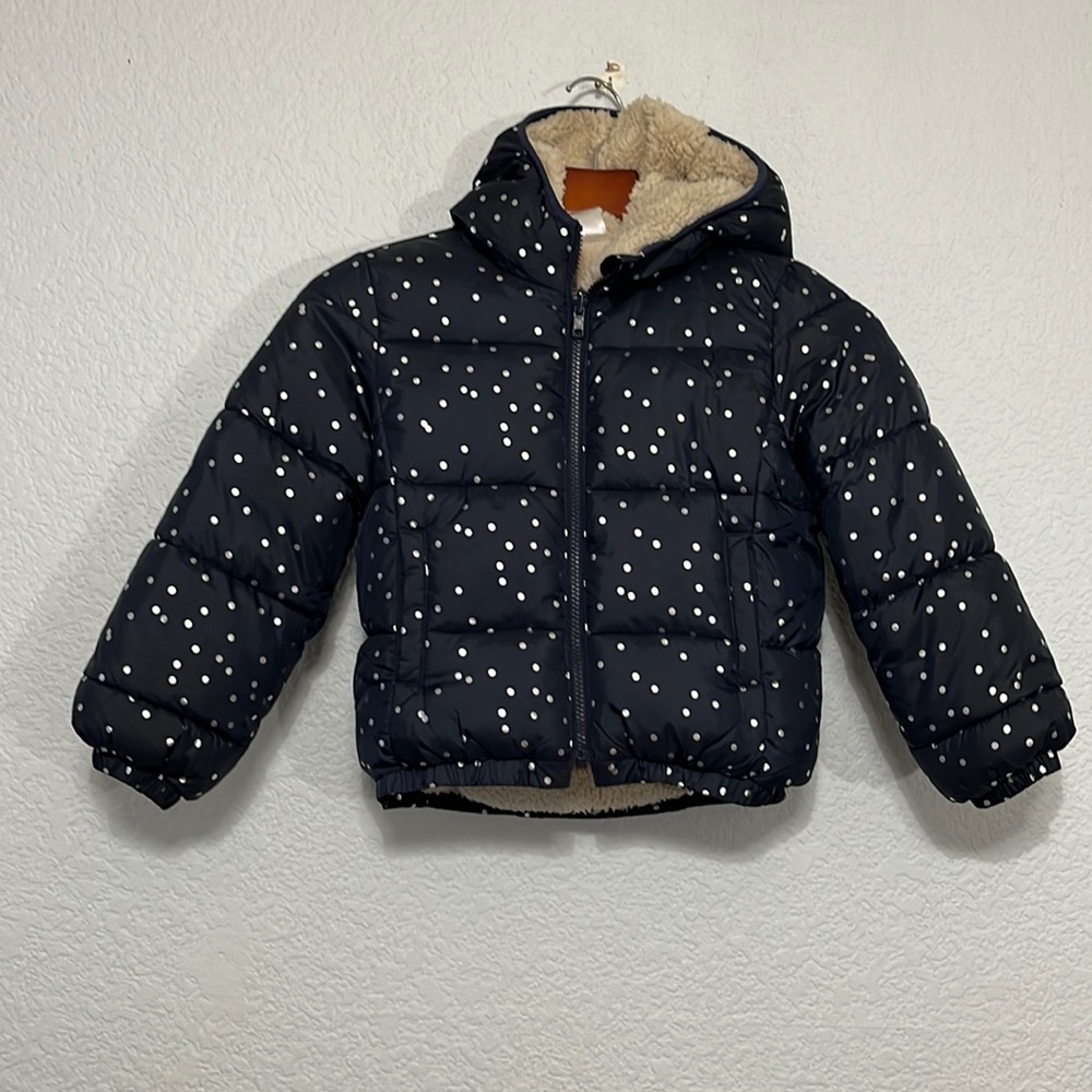 GAP Kids Dot Print Warmer Puff Zip Jacket